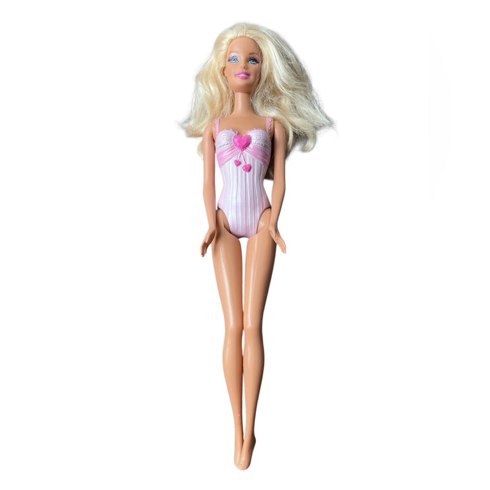 Mattel 2010 Barbie Pink Hearts Bikini Fashion Play Doll